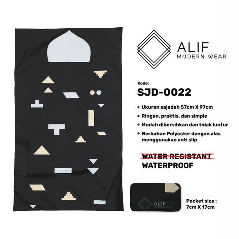 ALIF SAJADAH TRAVEL / SAKU / PORTABLE / ( ALIF MODERN WEAR SJD-0022 )